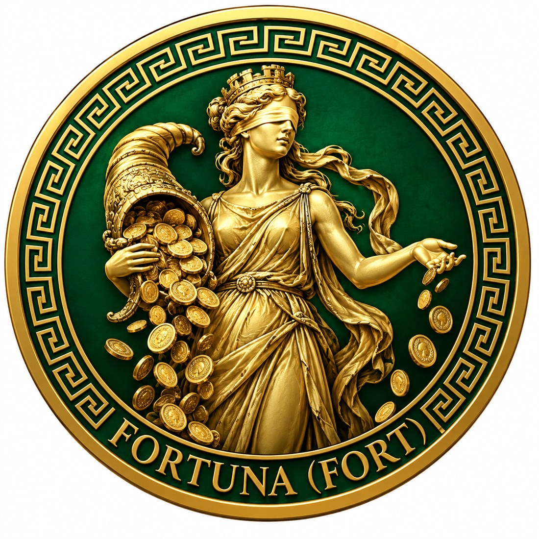 Contemporary Ancient Gods medallion for Fortuna